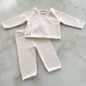 Janie and Jack Tiny Treasures Baby Girl Pink Layette Sweater Set S-7-10 Pounds